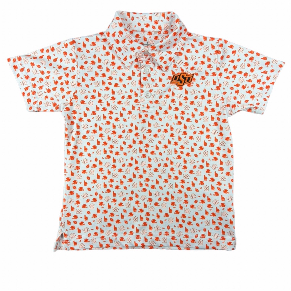 GARB Boys Toddler OSU Earnest All Over Print Embroidered Performance Polo - 2T